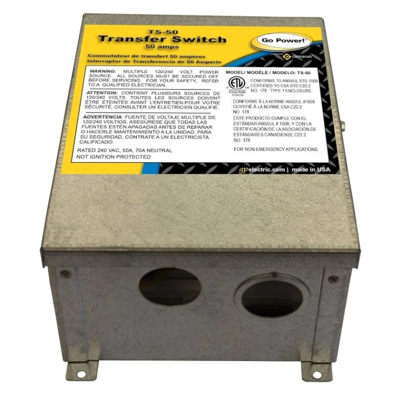 TS-50M: 50 AMP TRANSFER SWITCH